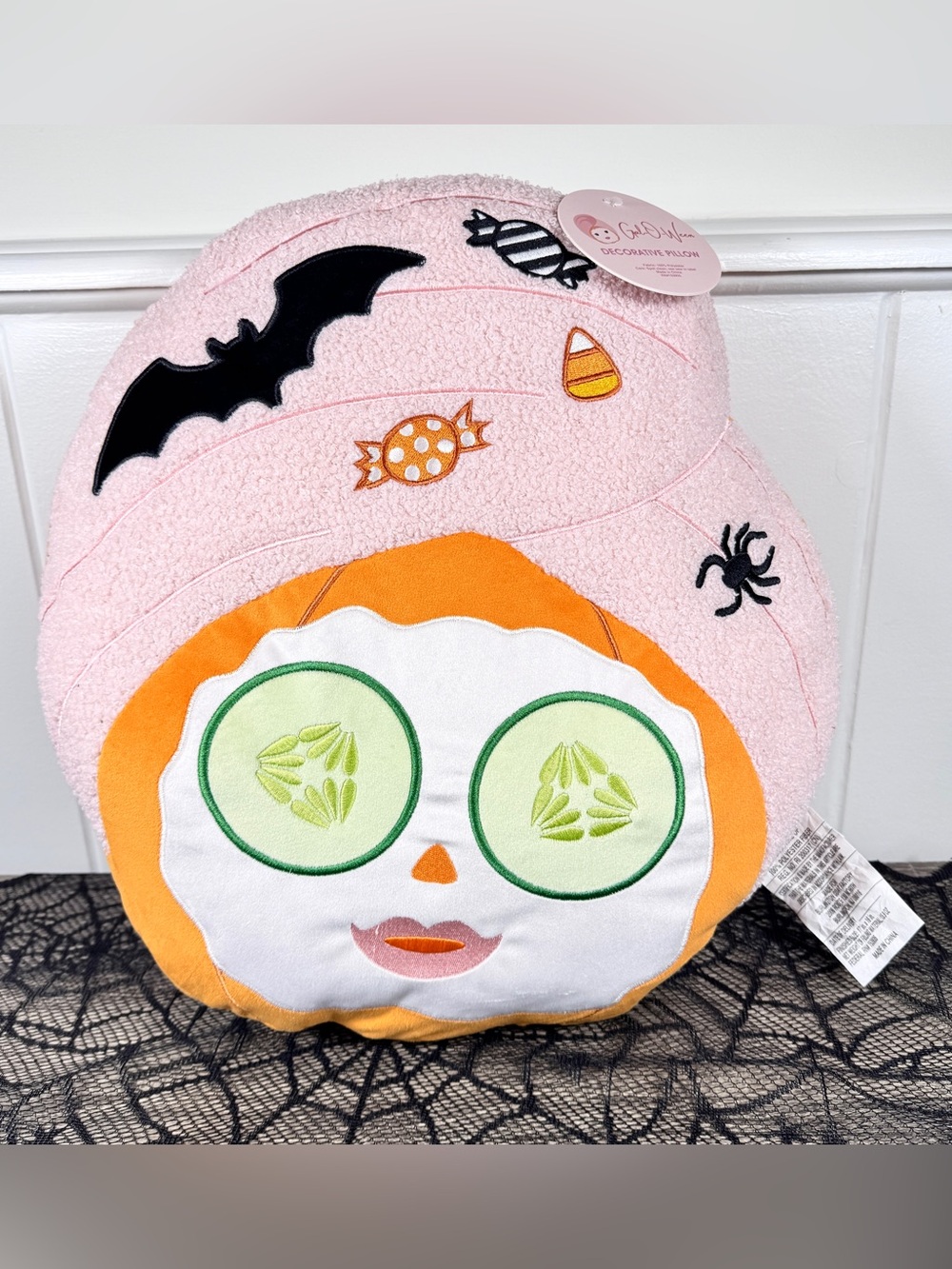 NEW Gal-O-Ween Pumpkin Spa Day Halloween Pillow